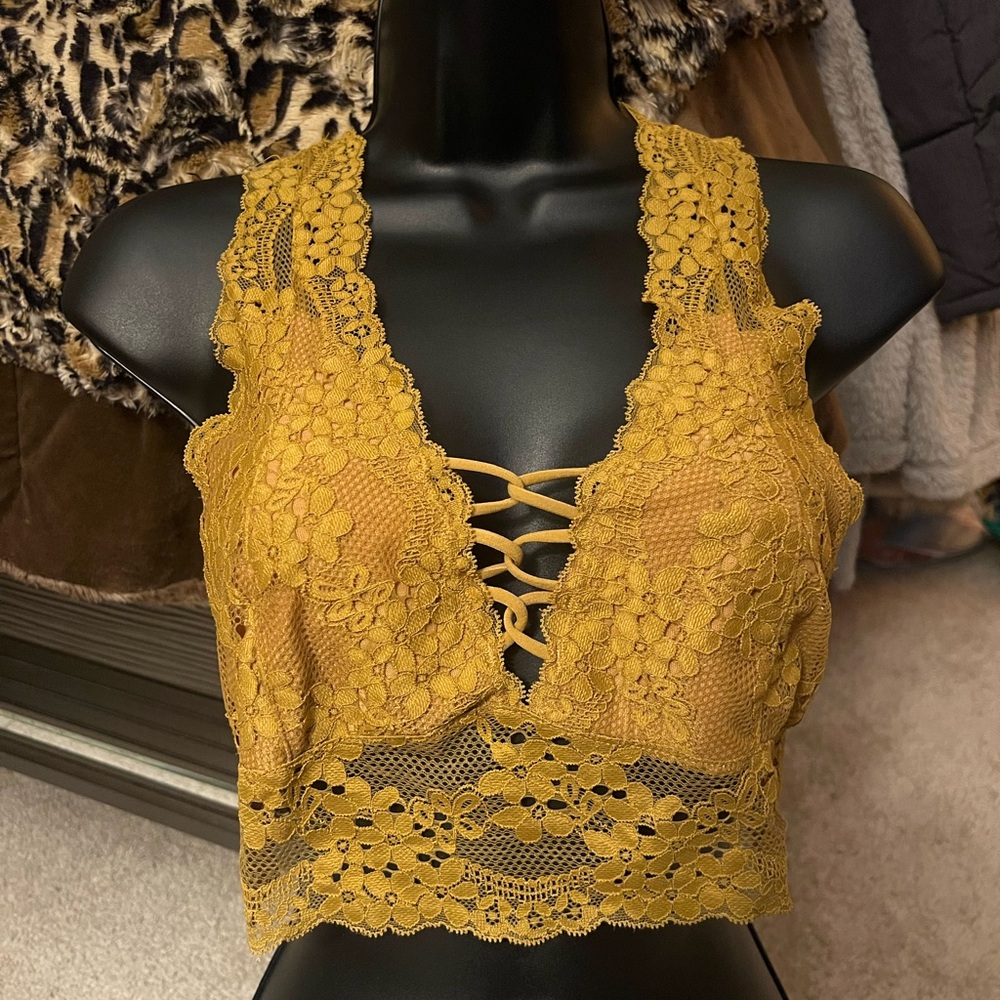 Lace Golden Yellow Bralette